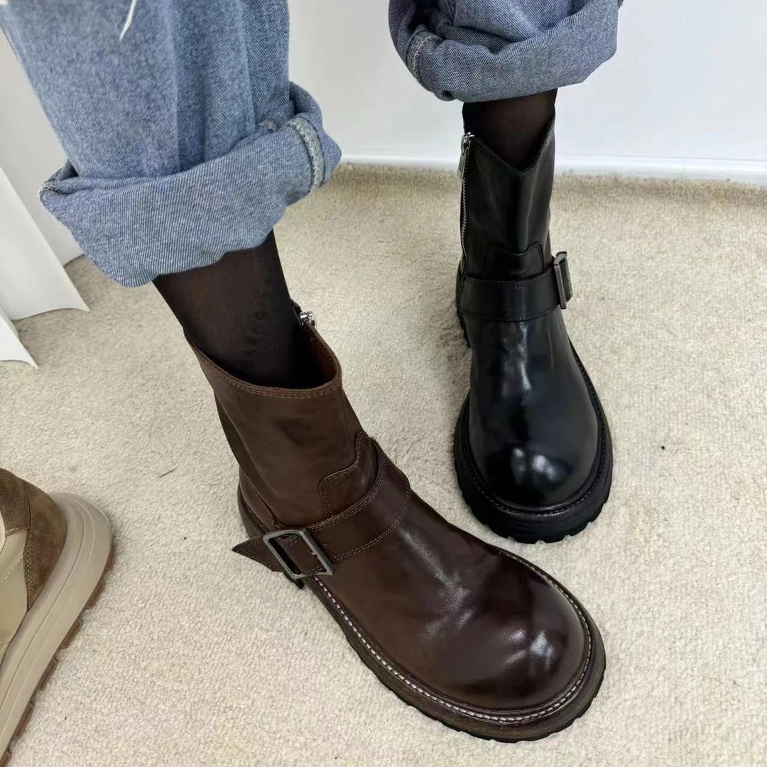 LI AJIGIRL/阿吉女·原创设计 大头马丁靴#0767-3