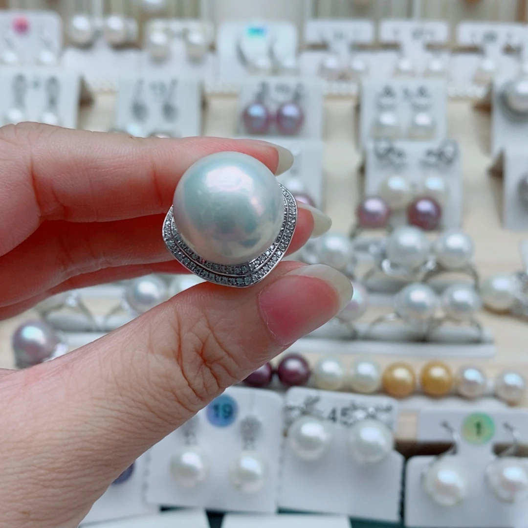 *****淡水珍珠银S925镶嵌吊坠(赠链)16.5mm