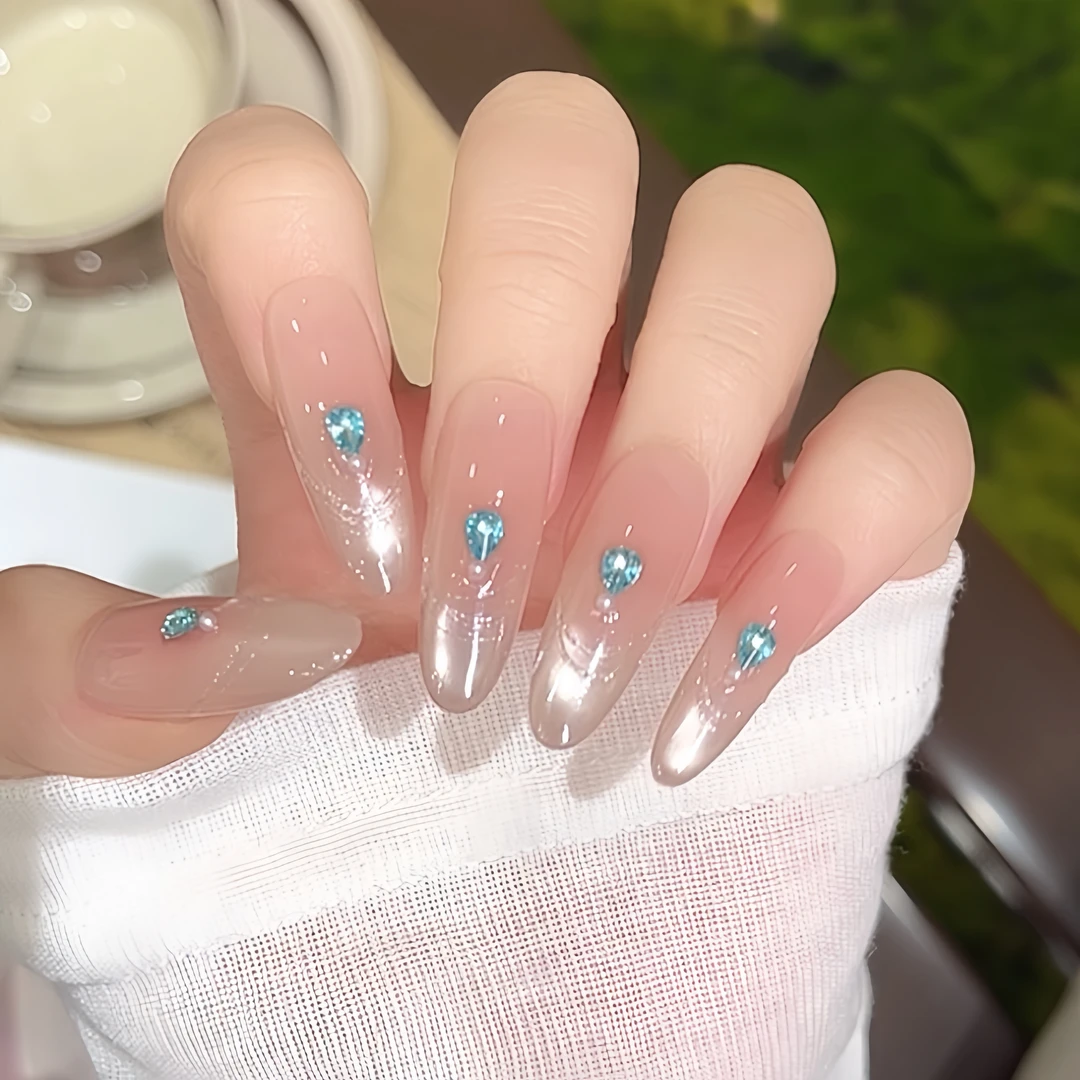 【仙灵碎钻】Kull库姥姥轻奢手工钻猫眼爆闪高级显白春夏穿戴美甲