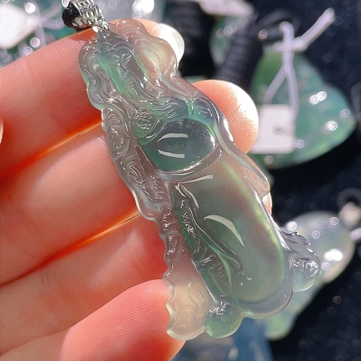 翡翠颈饰18K金镶嵌6，