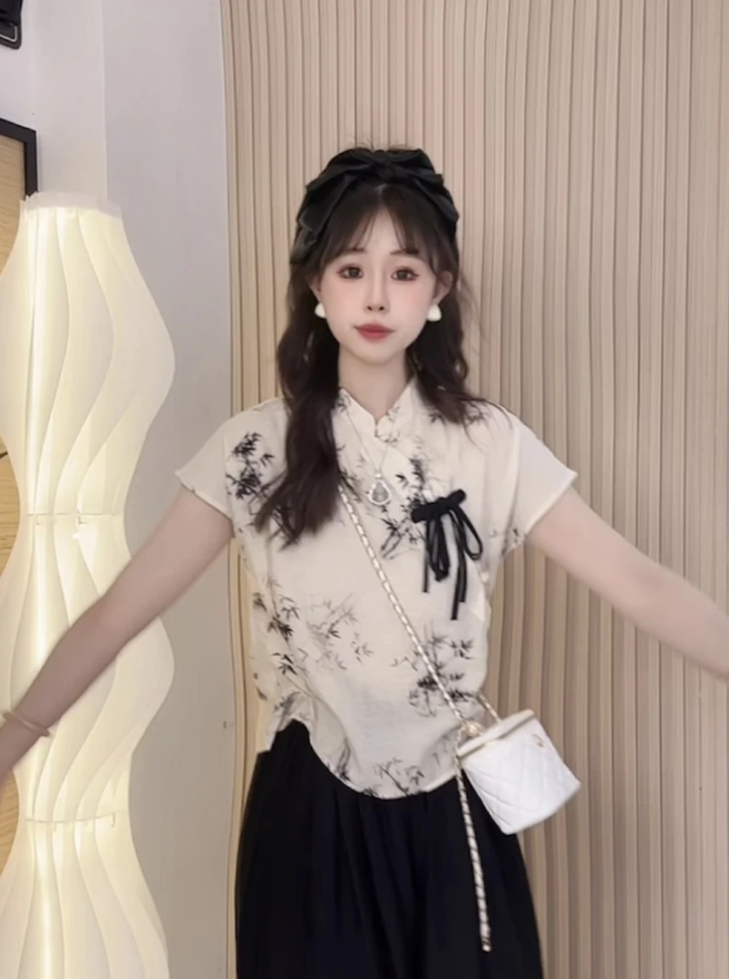 原创夏日新中式穿搭衬衫国风雅韵别致上衣