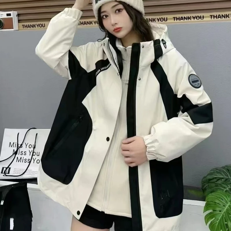 拆卸拼色加厚派克服棉外套三合一冲锋衣两件套百搭休闲外套 4311