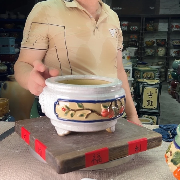 泳坤堂石湾盆元**爹陶瓷