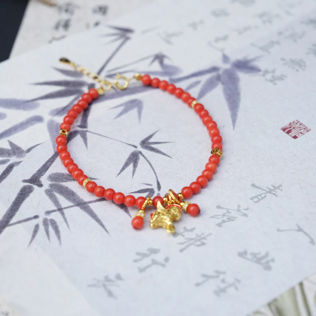 【央博玉专属】珊瑚手串-D5011TD-多样性发一