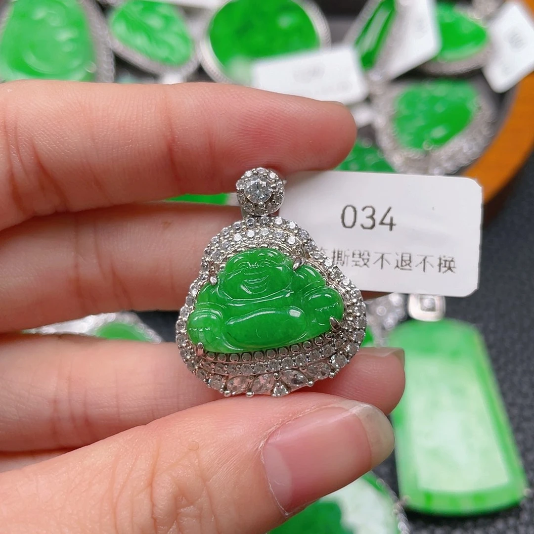 【闪购商品】翡翠吊坠(不含链)银S925镶嵌