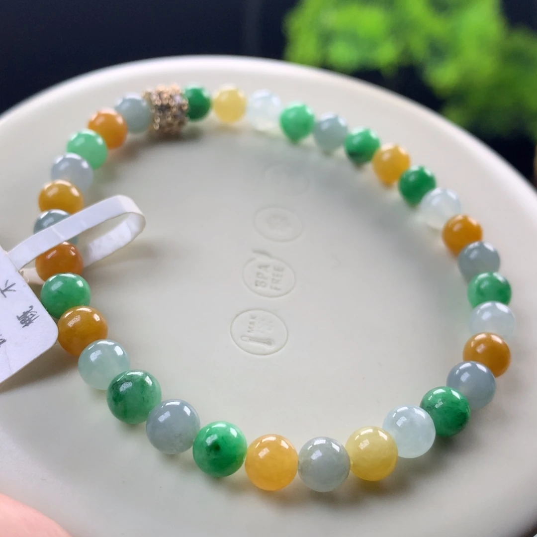 翡翠未镶嵌手链卡5.5