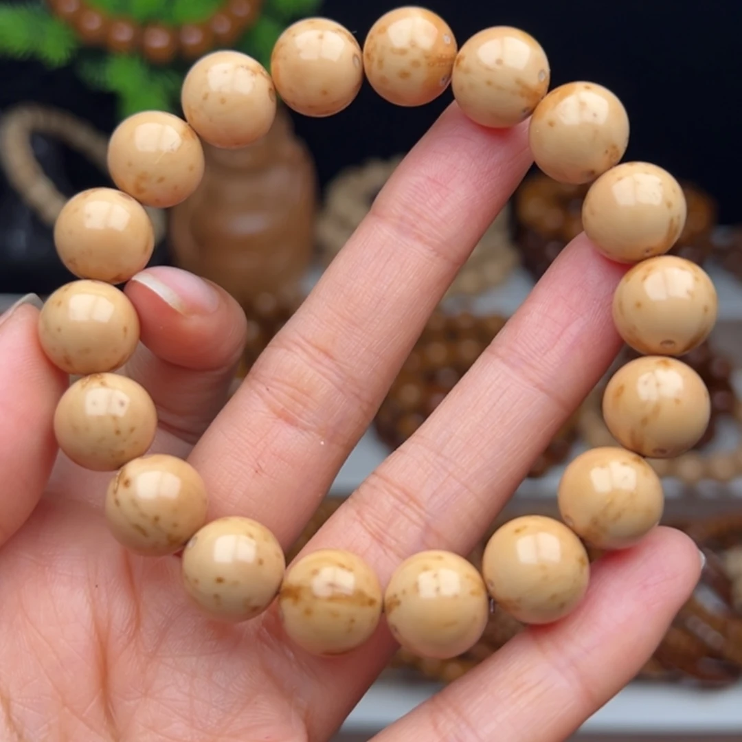 紫金鼠手串 半实心白皮光珠