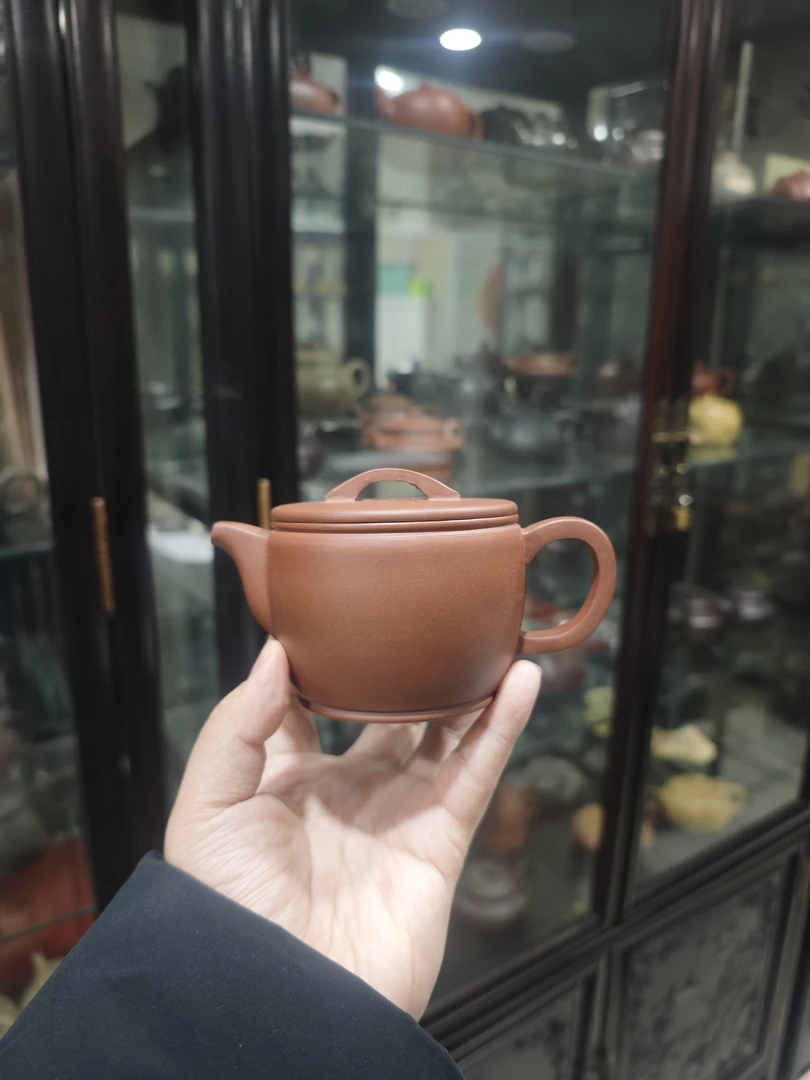 高汉瓦壶泡茶壶红泥茶具紫砂壶原矿清水泥半手工制作容量260cc