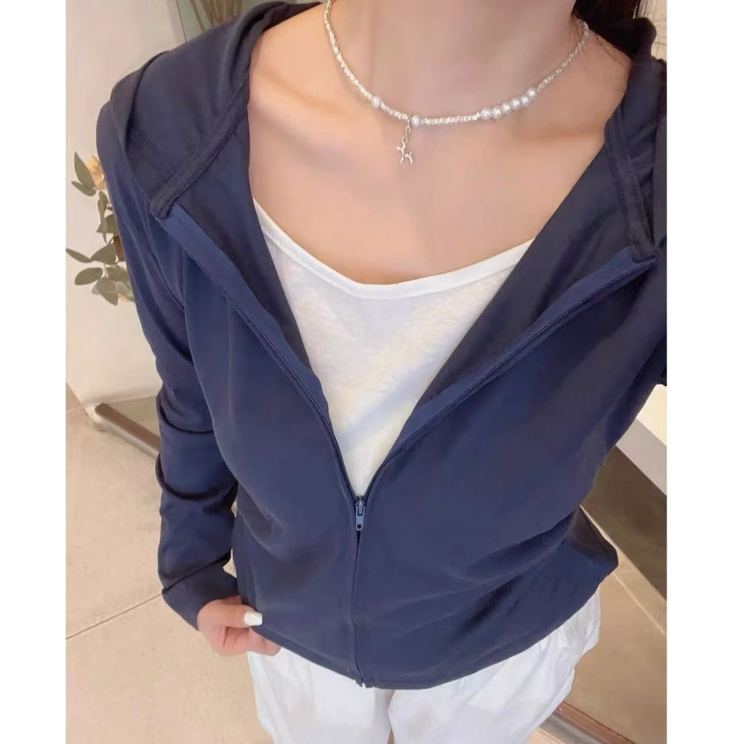 【别致外套】韩系风撞色假两件连帽套头上衣【内搭不可拆】