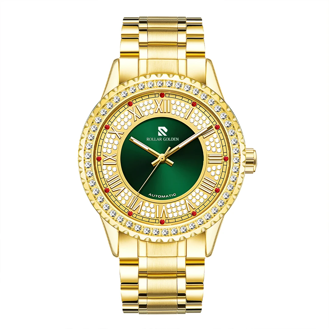 罗拉戈顿-聚宝盆系列-满钻奢华男士机械腕表SZ-SS