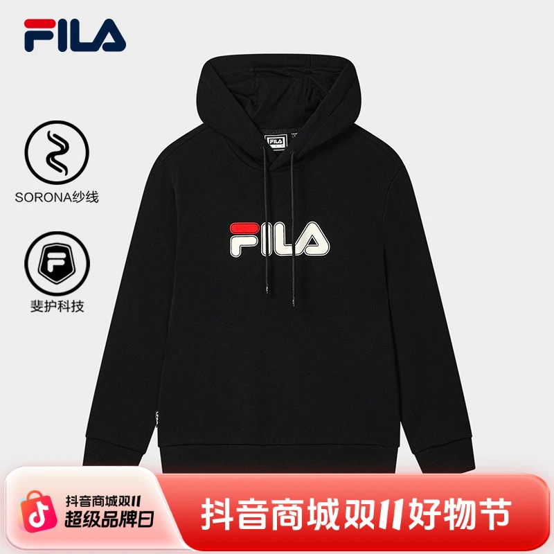 FILA斐乐复古港风显瘦连帽卫衣流光风男女百搭宽松休闲长袖上衣