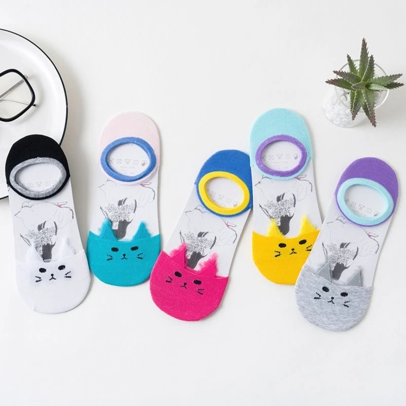 【10双装】夏季薄款隐形船袜女士水晶丝袜子以直播间过款为准袜子