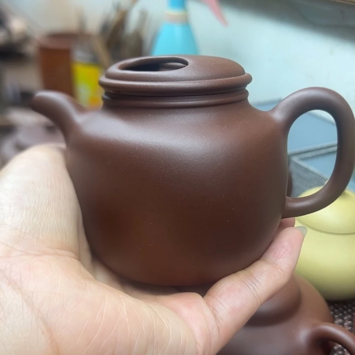 茶壶紫砂西**雪半手工制作