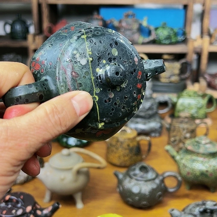 茶空间天然石材冰碛岩豹纹军**家