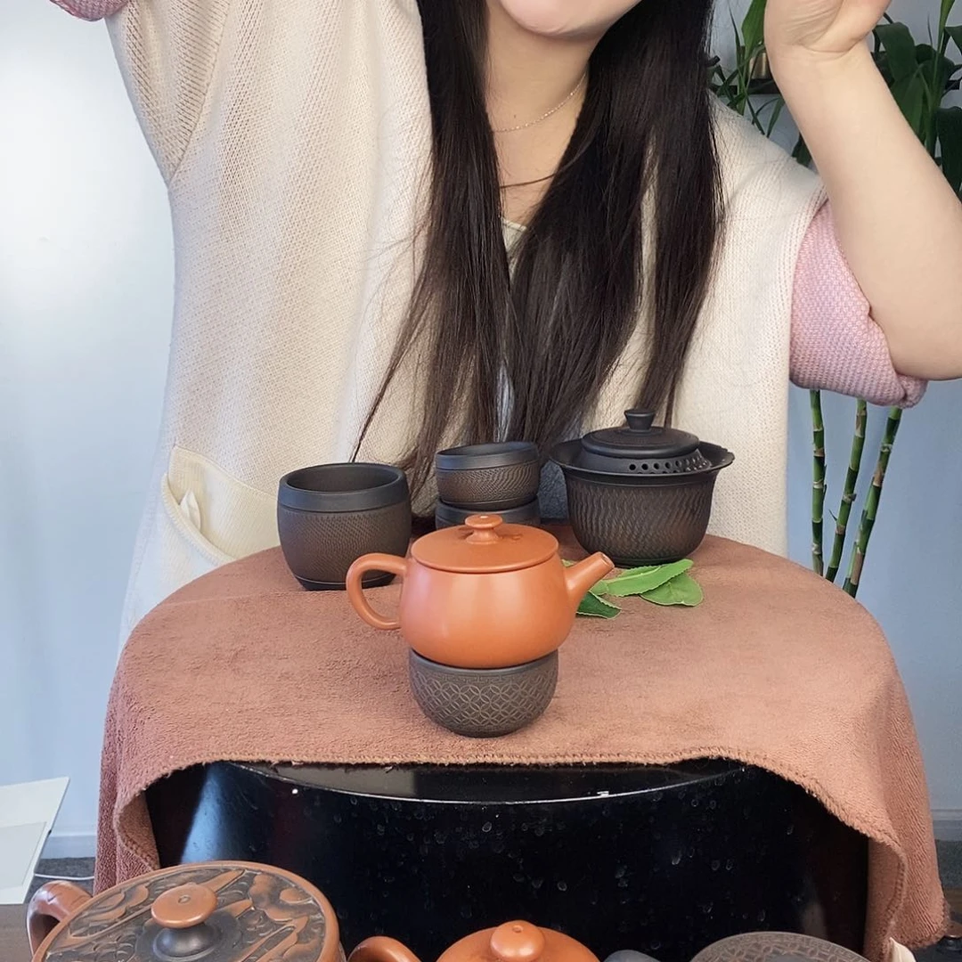 壶落**悔建水紫陶复烧130CC