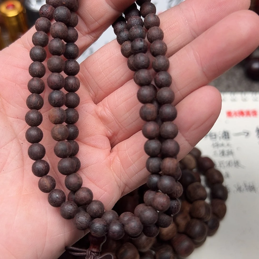 降真香手串/手链缅甸小叶降真香06-108圆珠紫