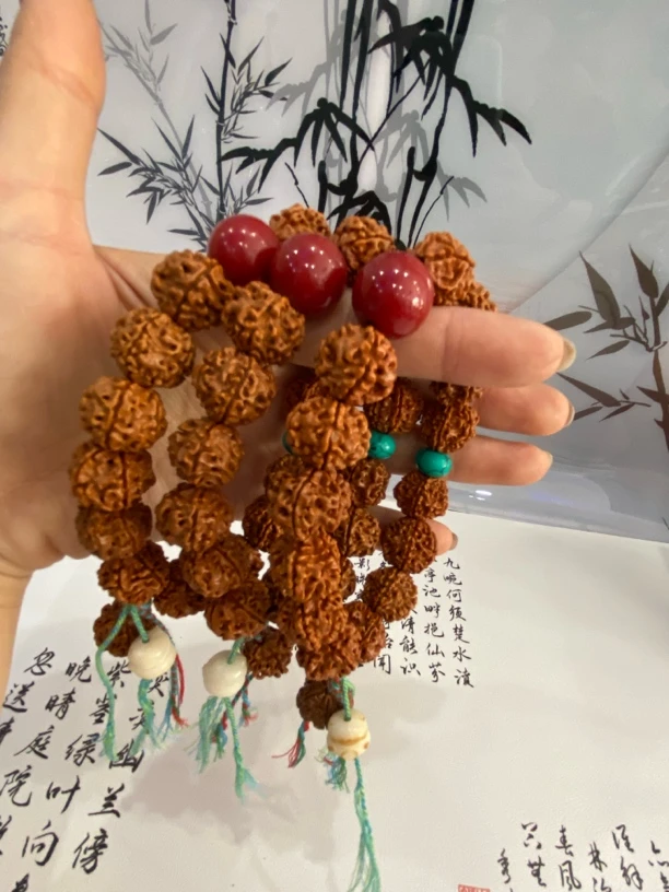 金刚菩提春节盘玩手串爆肉易包浆佛珠念珠男女情侣同款