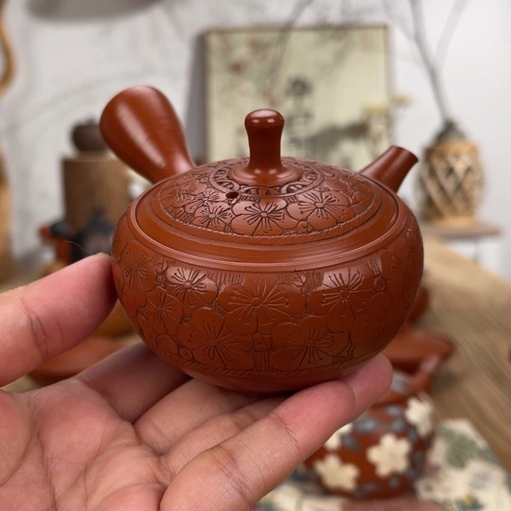 常滑玉龍昭刻合作茶壶