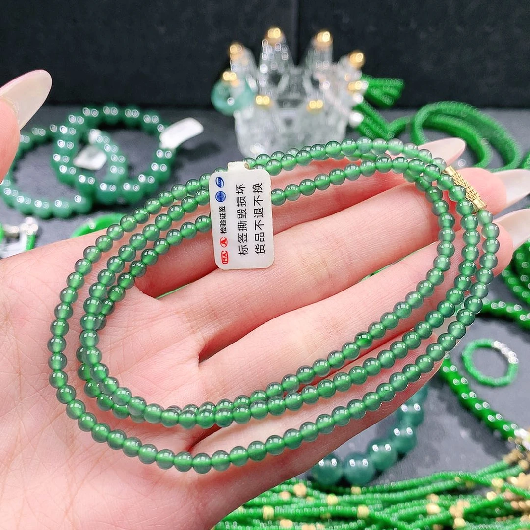 翡翠未镶嵌手链项链