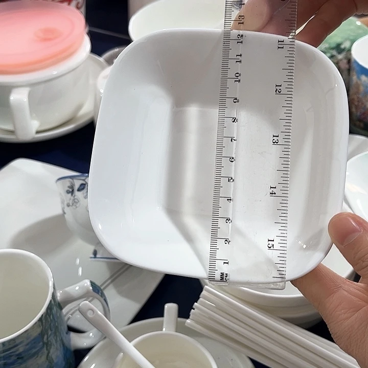 碗微瑕骨瓷碟12.5厘米两只装纯白