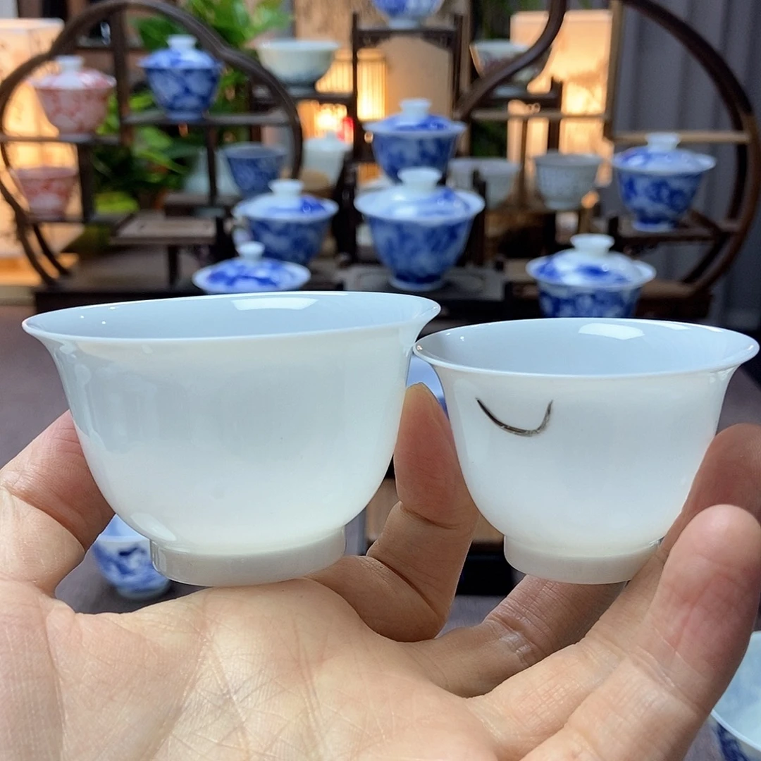 ：****╲微瑕脱胎瓷高温手工超薄胎白瓷杯