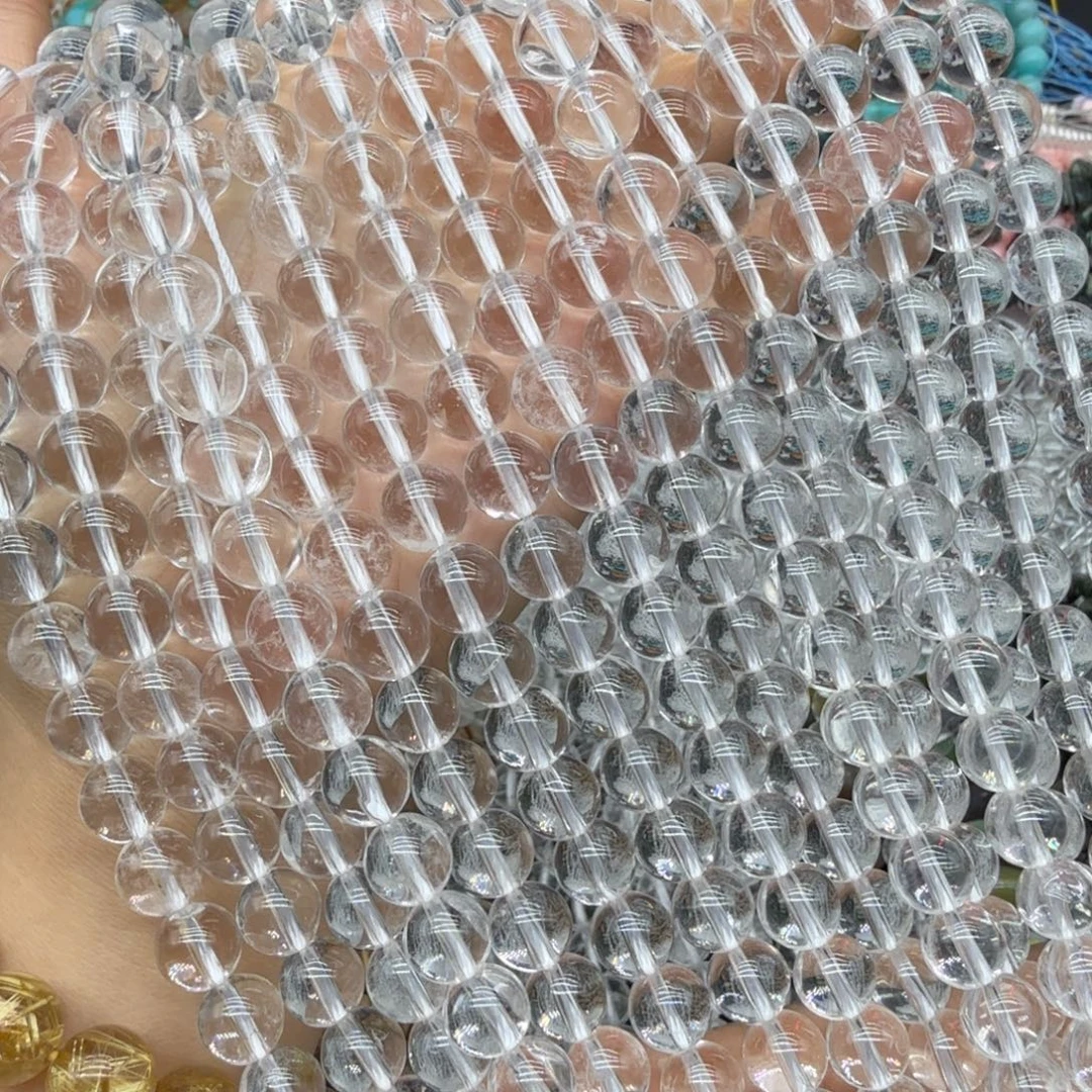 水晶珠宝半成品未镶嵌卡9+白水晶一条