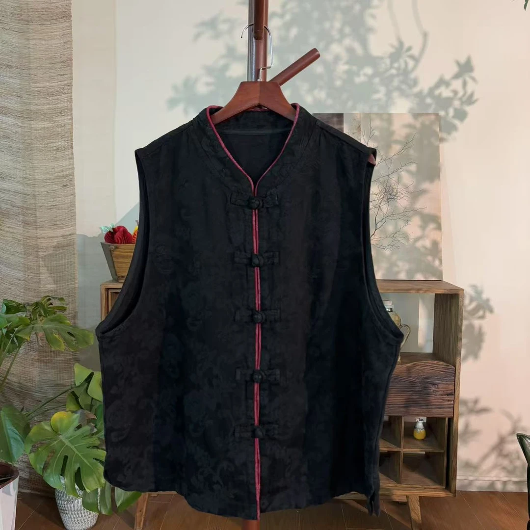 【大梅子推荐】设计款亚麻马甲X2287