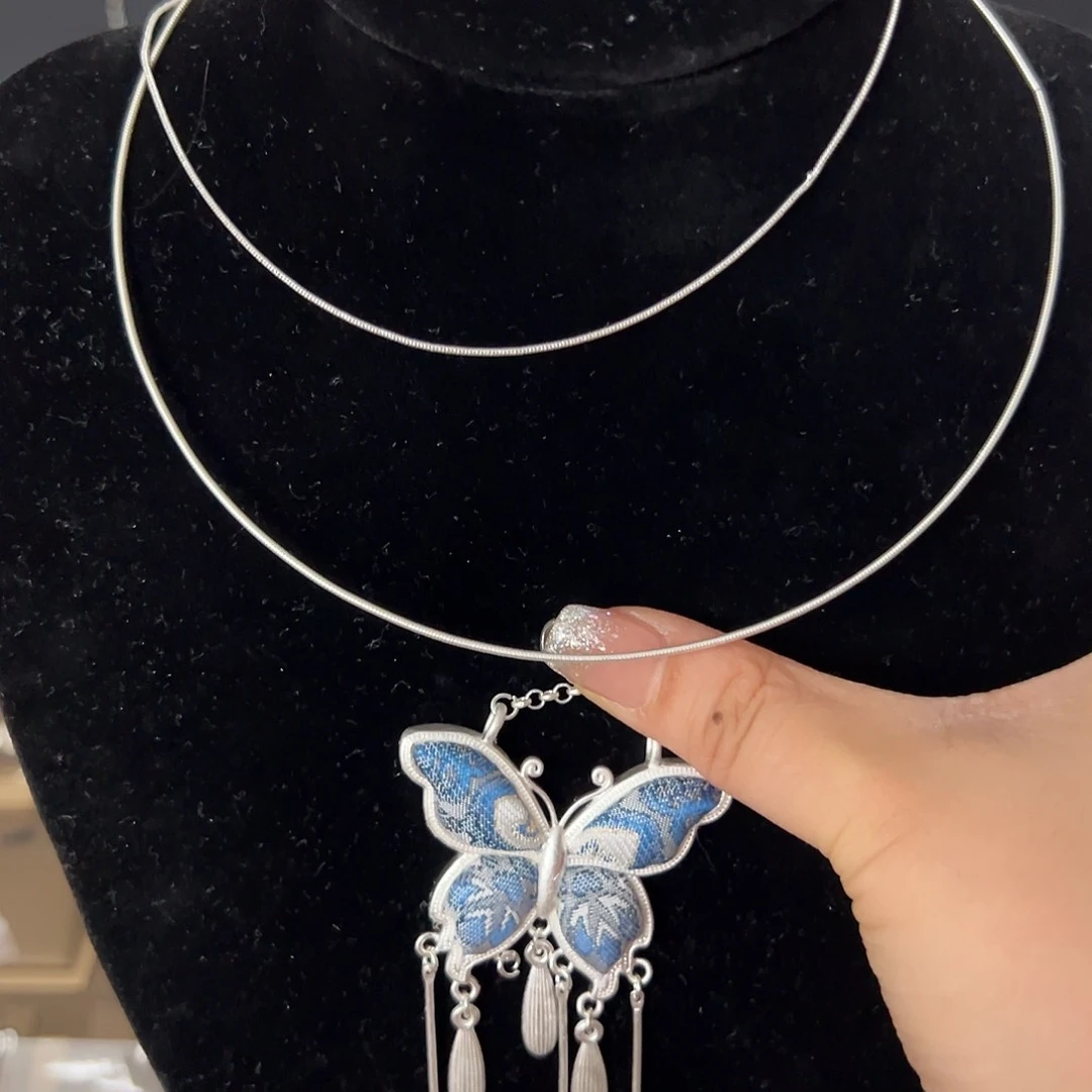 玄苗绣纯手工吊坠项链