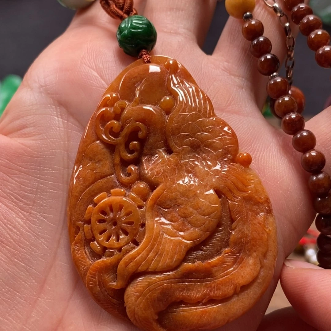 翡翠未镶嵌颈饰复古国风