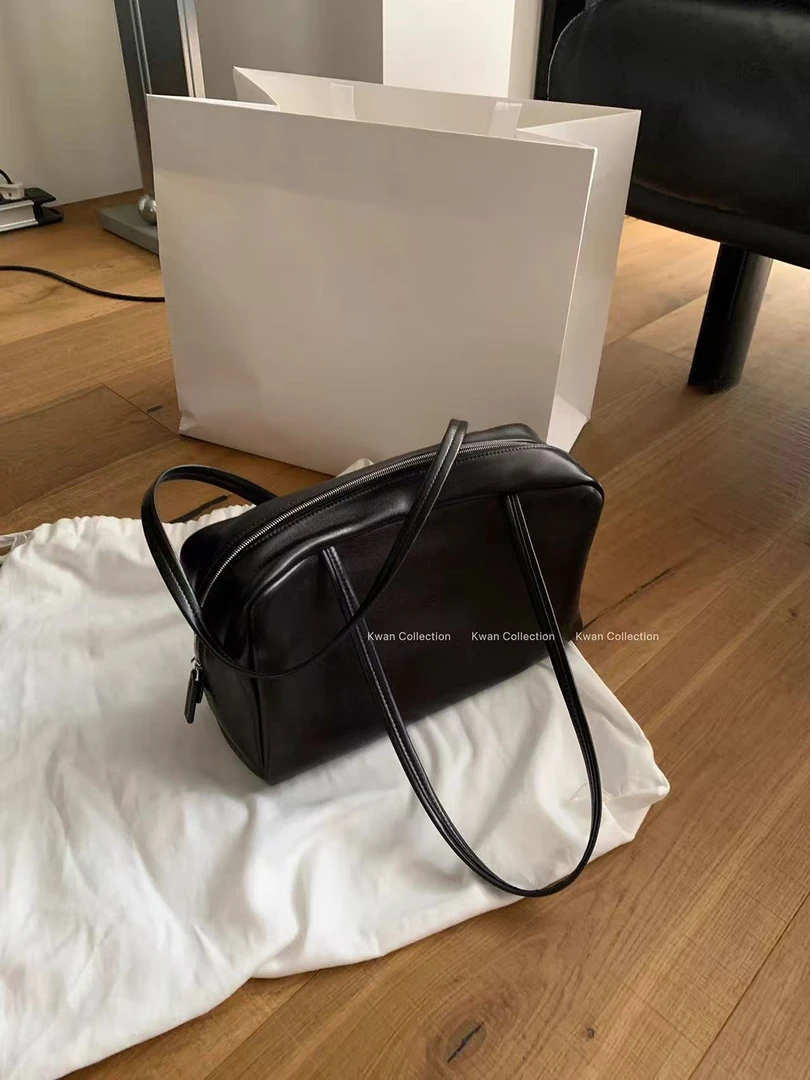 WYFS双拉链极简风手提单肩包