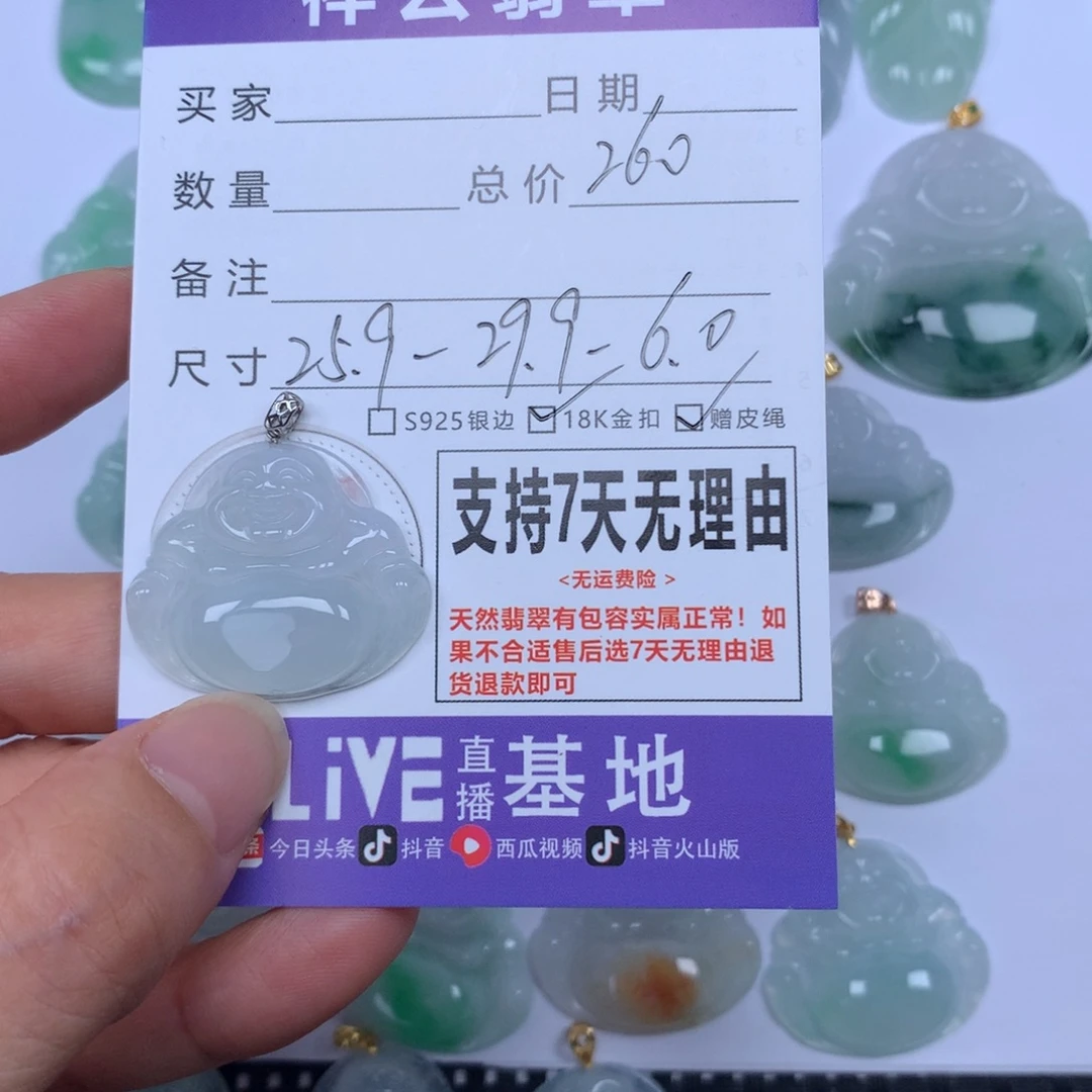 翡翠未镶嵌颈饰天然