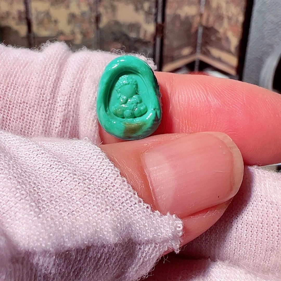 绿松石宝宝佛未镶嵌