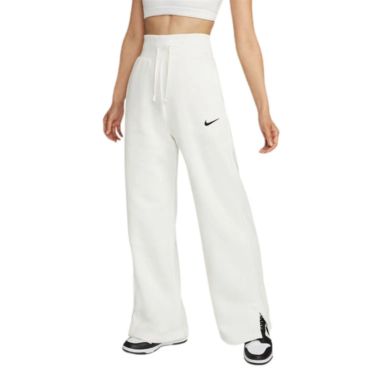 NIKE/耐克蛇年新款纯色Logo百搭直筒休闲运动裤女款白色DQ5616133