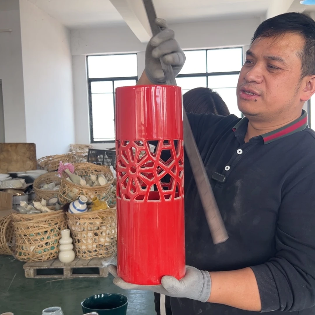 摆件192 号高中低温陶瓷工艺瓶（部分微瑕）