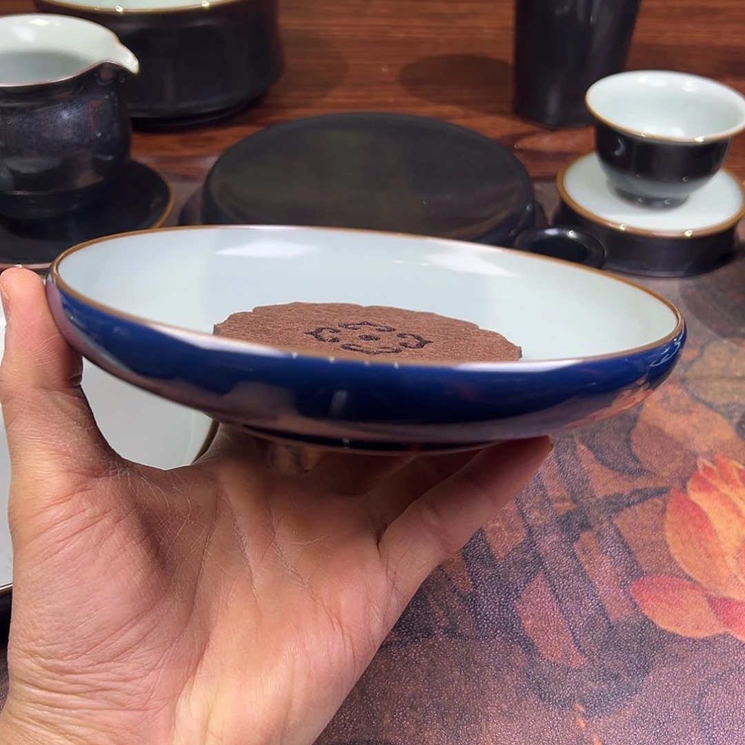 杯?****~杯杯霁蓝圆融盘