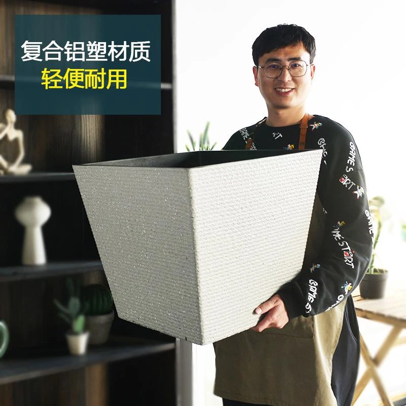 正方形花盆超大号室内阳台盆栽户外庭院加厚树脂龟背竹散尾葵花盆