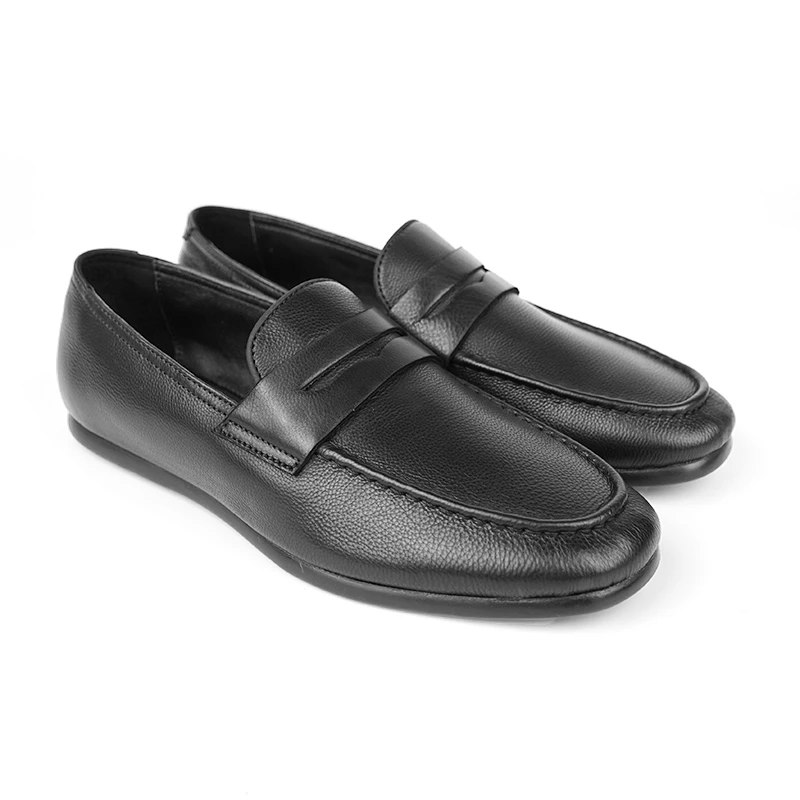 PLANET SUNNY夏季款真皮透气休闲一脚蹬豆豆鞋乐福鞋皮鞋男鞋百搭