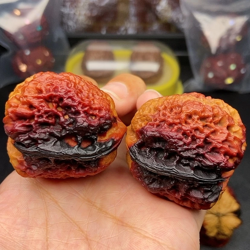 【闪购商品】把件文玩核桃41尺鱼子纹金蟾51.6克