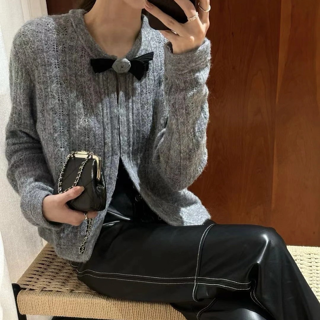 南油ap秋冬韩系减龄针织开衫