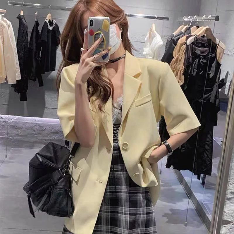 【YZ•衣系列】nn901-时尚女装设计感西装外套宽松韩版网红休闲气质