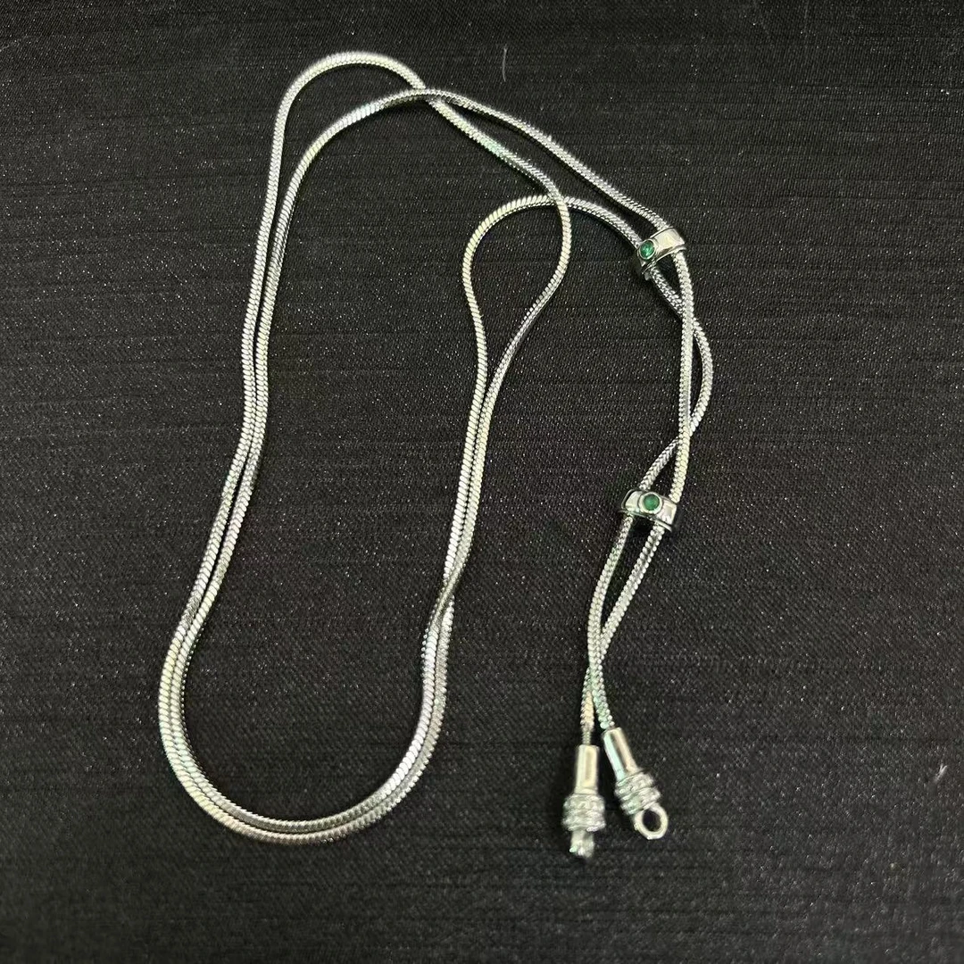 钛钢项链 银色双挂钩项链（多样性发一件）