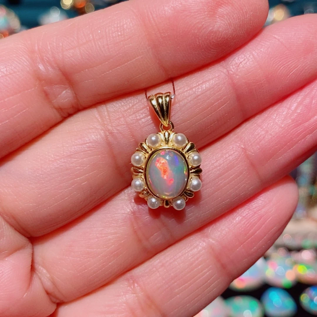 欧泊欧泊吊坠银S925镶嵌