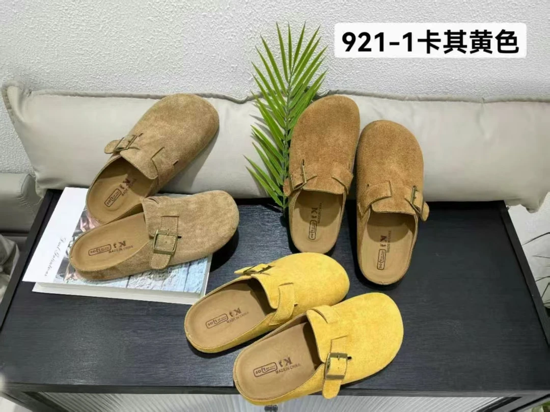 921-1勃肯鞋包头凉拖鞋2025夏季新款时尚百搭一字拖