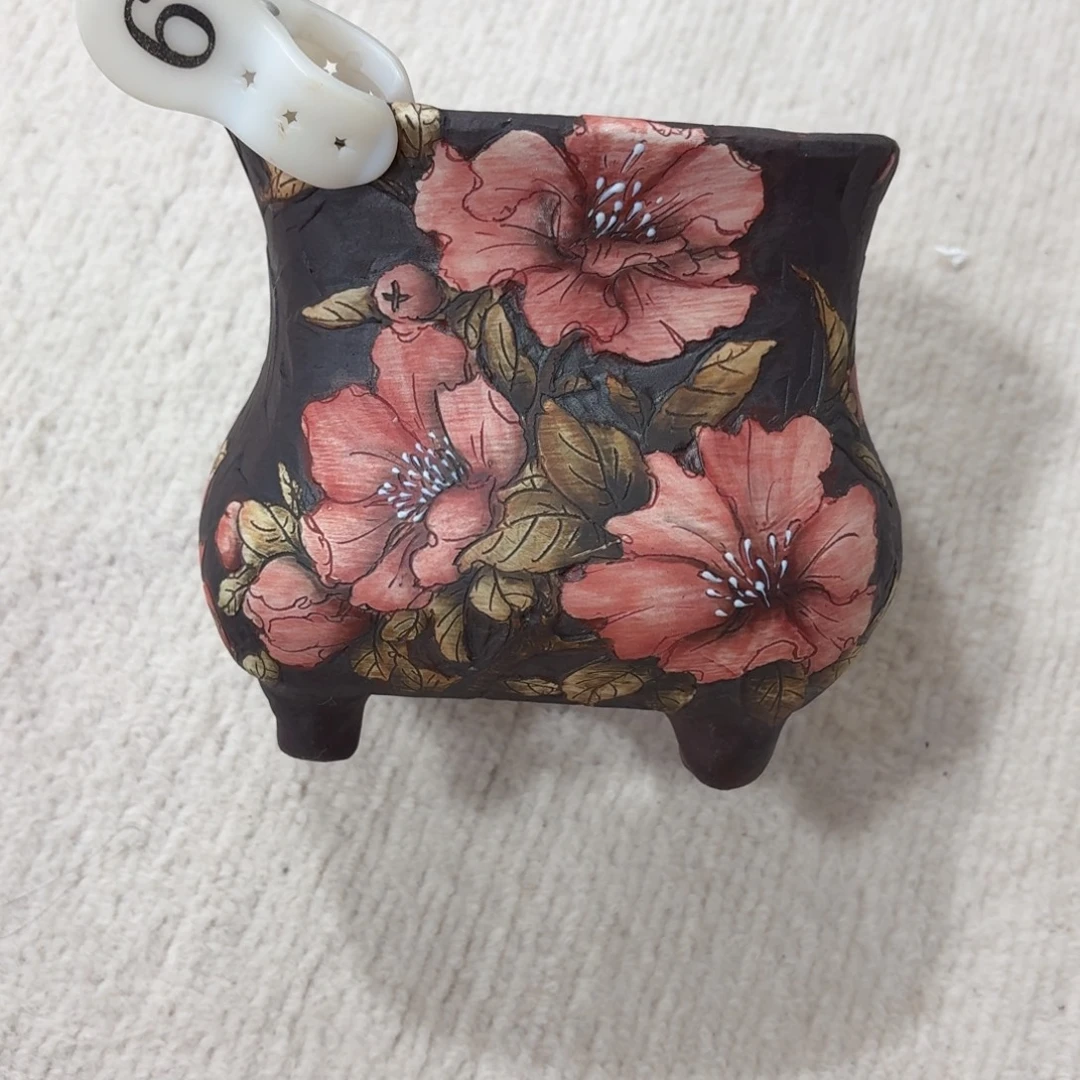 闪***笑花盆紫砂陶瓷多肉花盆微瑕