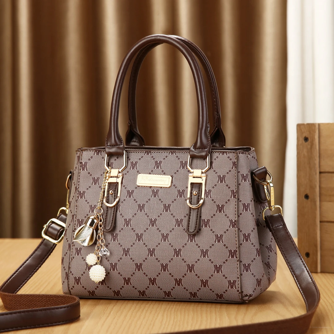 欧美复古竖款方型四季通用手提包欧美妈妈包韩版单肩洋气气质女包