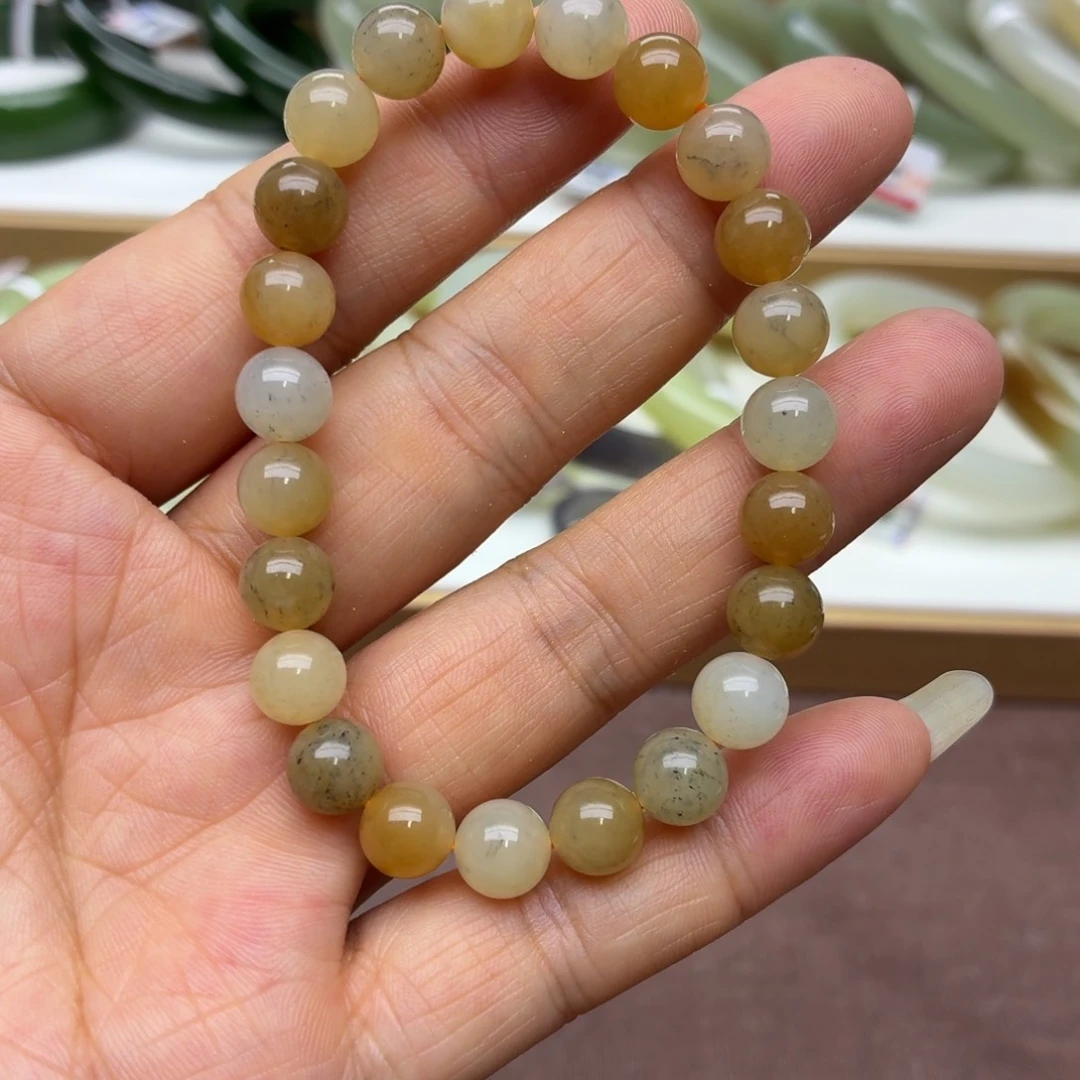 手链未镶嵌和田玉（糖玉）