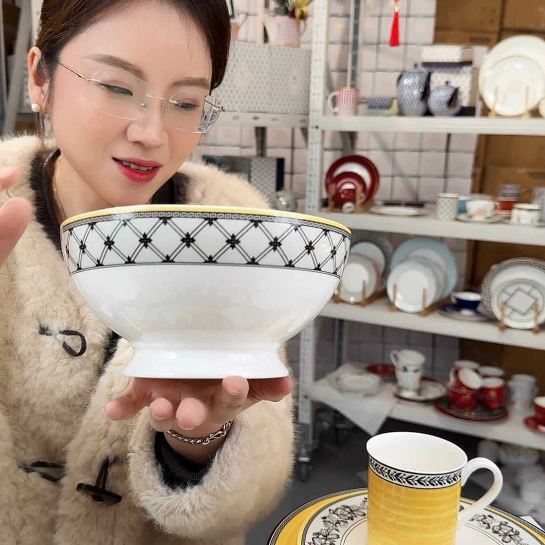 骨瓷7.5英寸大碗19厘米1个外贸尾单