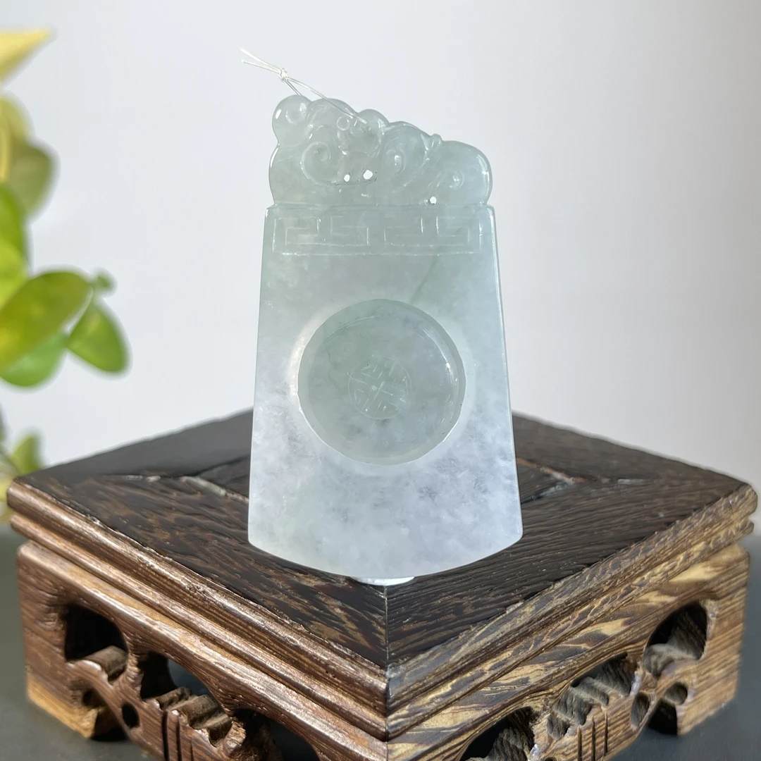 JCA23-78 天然缅甸A货翡翠  仿古牌