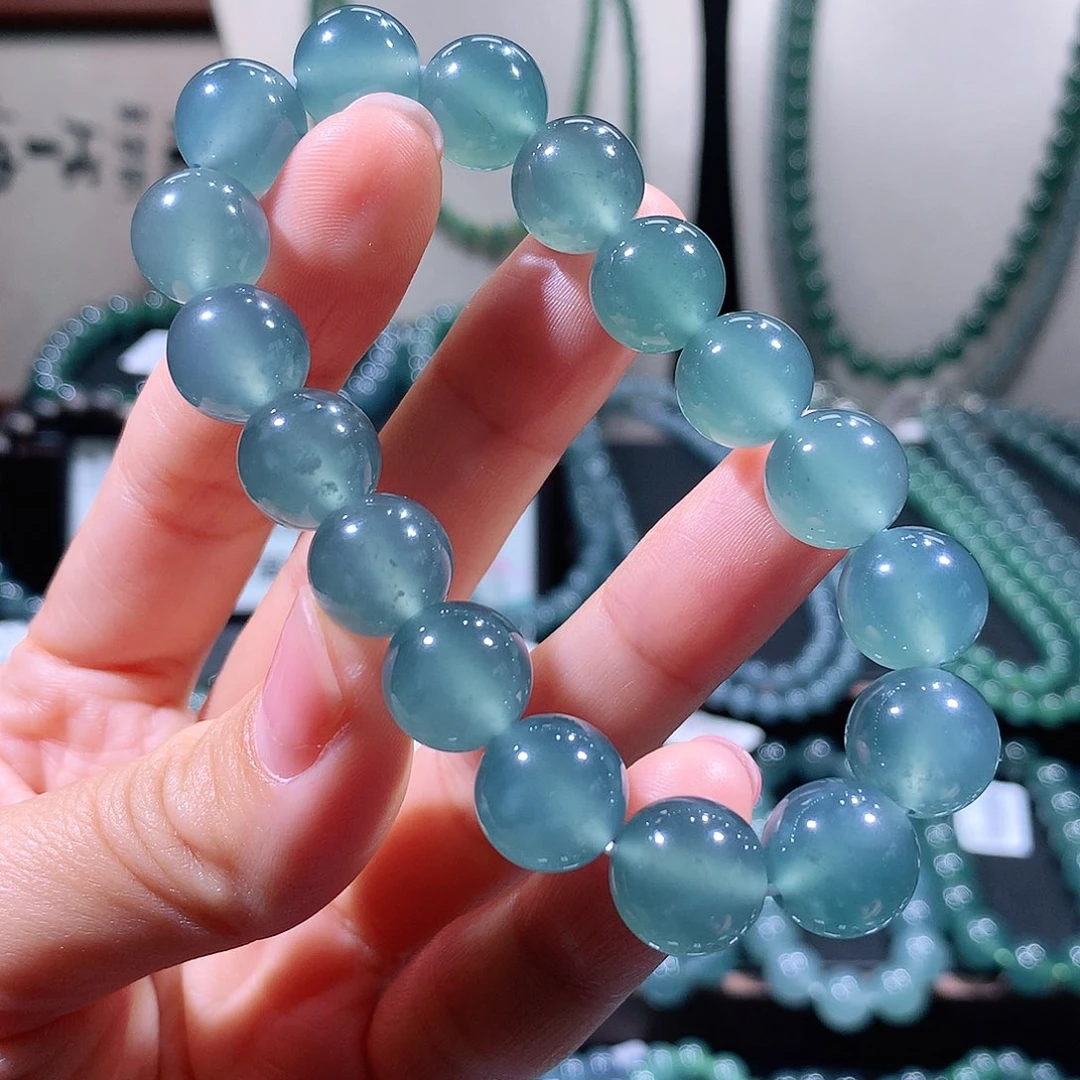未镶嵌手链翡翠天然a货翡翠手串12mm
