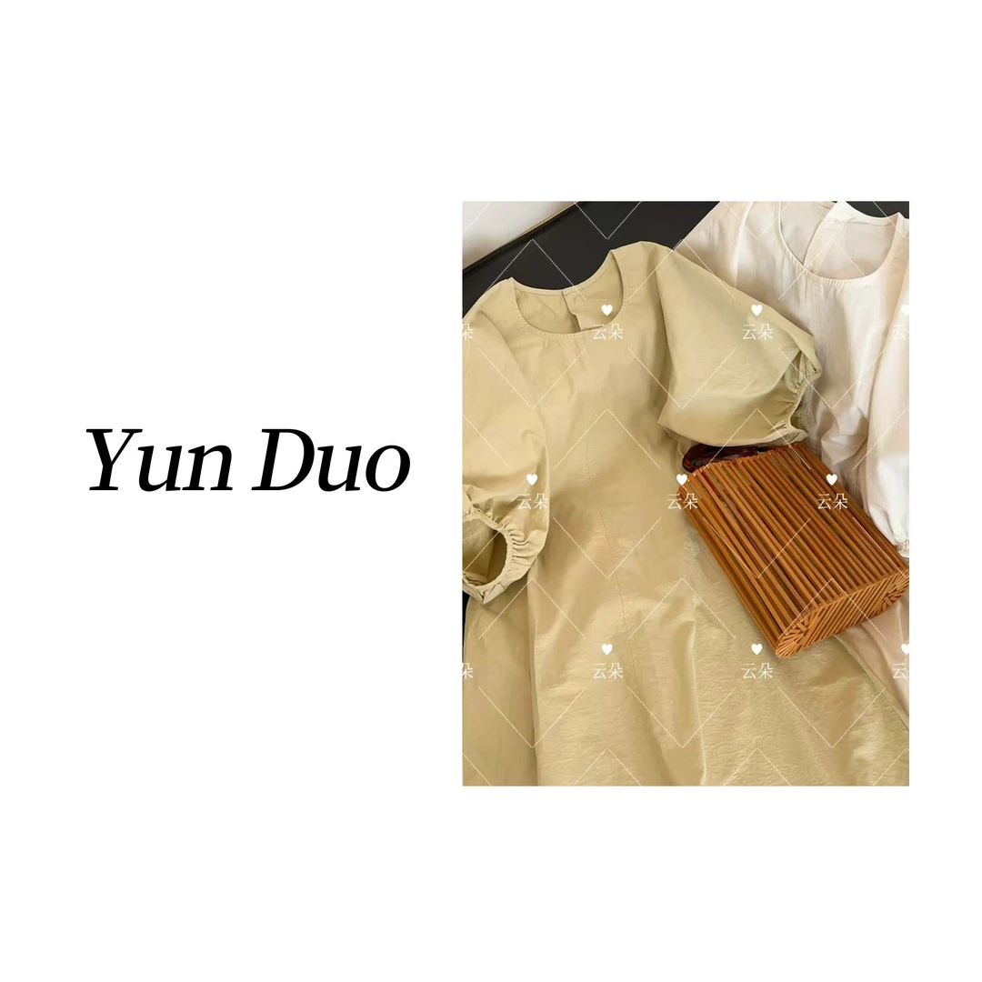 云朵定制【亭亭净植】锦棉泡泡袖连衣裙LC07